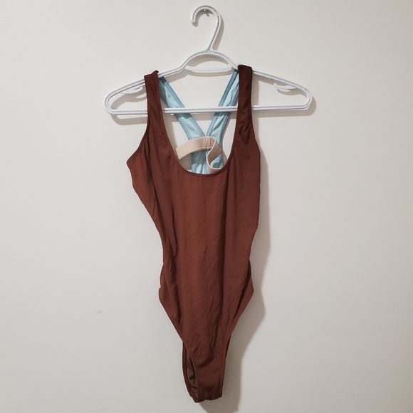Brand New Brown One Piece Swim - Picture 2 of 2